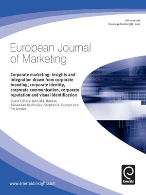 cover image of European Journal of Marketing, Volume 40, Issue 7 & 8